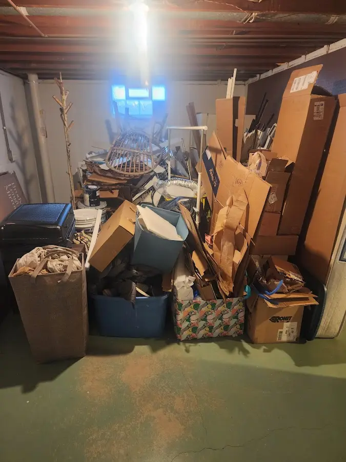 Roll-off dumpster container at job site for 20 Yard Dumpster Rental in Addis